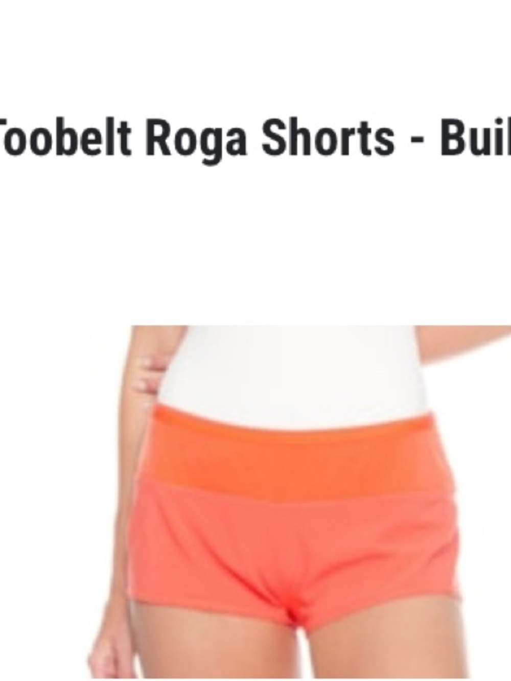 oiselle Coral Roga  feather weight Athletic Toobelt Shorts